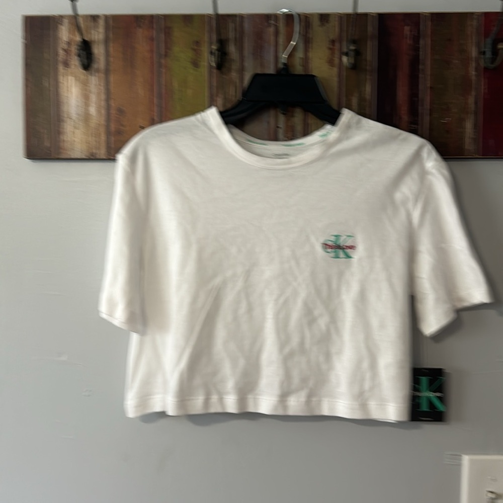 Calvin Klein white crop top This Is Love BRAND NEW